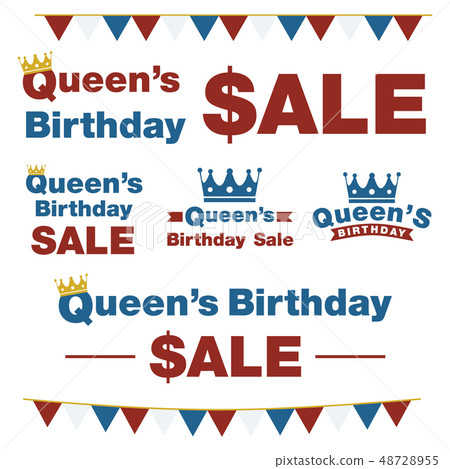 Queen birthday labels 48728955