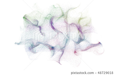 Abstract shape of colorful particles. Isolated on 48729018