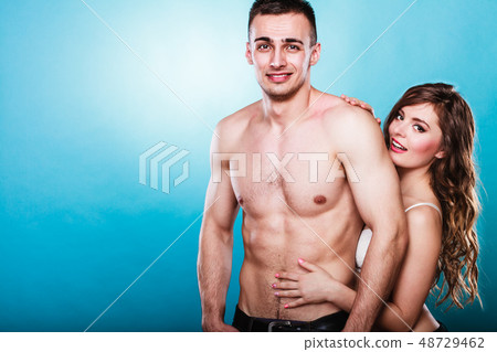 Passionate young people in love, woman and man 48729462