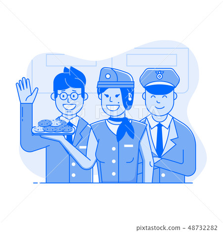 Welcome Aboard Concept with Air Crew 48732282