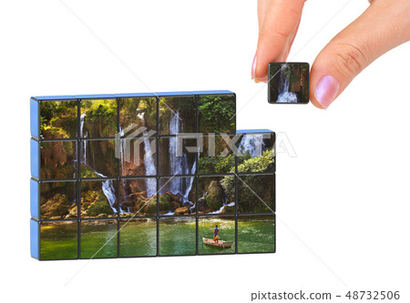 Hand and Kravice waterfall in Bosnia and Hand and Kravice waterfall in Bosnia and 48732506