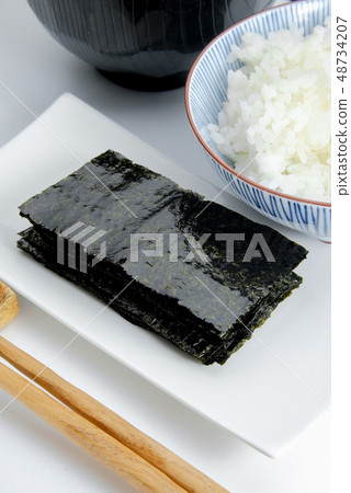 經驗豐富的紫菜海藻 48734207