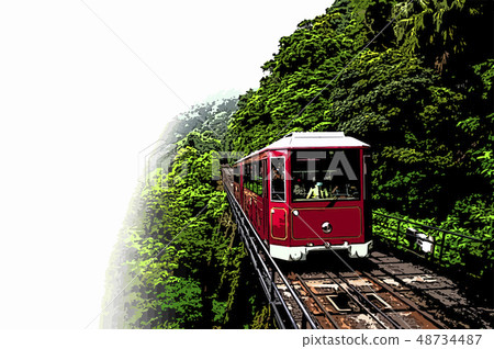 Peak tram in Hong Kong 48734487