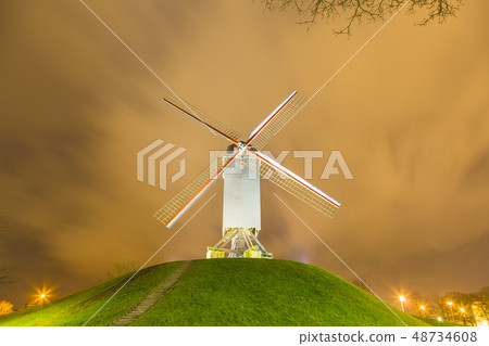 比利時布魯日Bonne-Schele風車 48734608