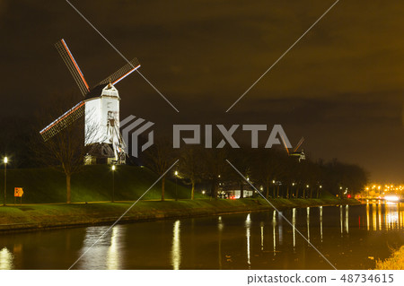 Bonne Sher windmill in Bruges, Belgium 48734615