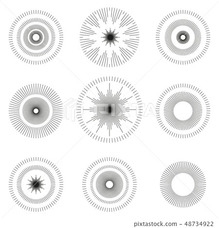 Vector set of nine graphic elements - Stock Illustration [48734922] - PIXTA