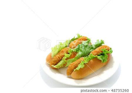Croquette sand white background 48735260