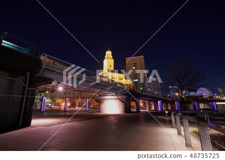 Yokohama Sanba (Queen) Elephant's Nose Park city Night view Yokohama 48735725