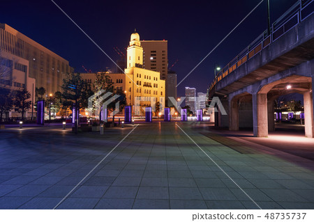 Yokohama Sanba (Queen) Elephant's Nose Park city Night view Yokohama 48735737
