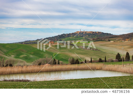 Landscape of Val d'Orcia in Tuscany Italy 48736156