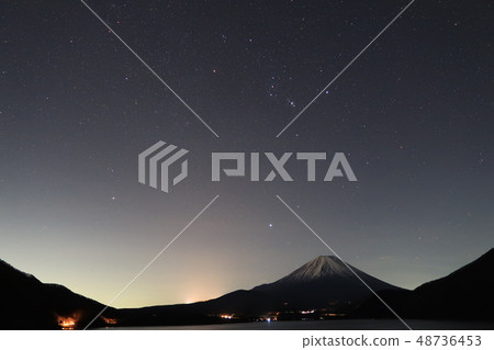 Fuji and winter triangle Fuji and winter triangle 48736453