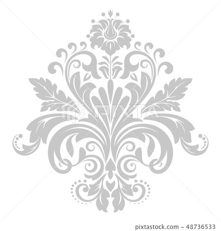 Damask graphic ornament. Floral design element. 48736533