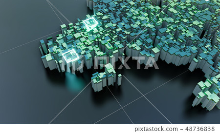 Abstract background with 3d cubes Abstract background with 3d cubes 48736838