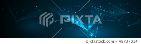 Vector design network communication background. 48737014