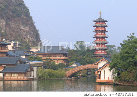 Fushan火山看法在桂林中國 48737191