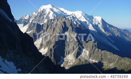 Mont Blanc and Chamonix Needle Mount group seen from Grand Monte Mont Blanc and Chamonix Needle Mount group seen from Grand Monte 48739289