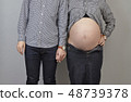 Maternity photo / gingham / front / couple 48739378