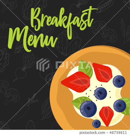 Menu concept for restaurant and cafe. Vector - Stock Illustration ...