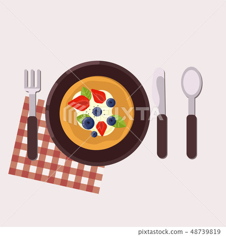 Breakfast concept. Healthy food. Vector 48739819