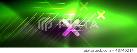 Shiny glowing lights neon color design background Shiny glowing lights neon color design background 48740214