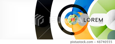 Linear design circle background 48740555