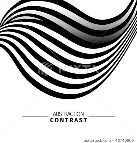 Abstract black and white 3d waves color background Abstract black and white 3d waves color background 48740869
