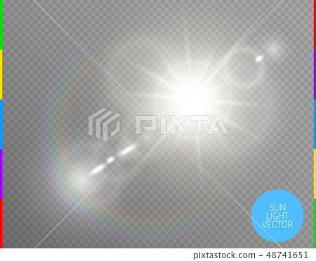 Vector transparent sunlight special lens flare 48741651