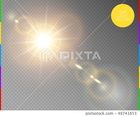 Vector transparent sunlight special lens flare Vector transparent sunlight special lens flare 48741653