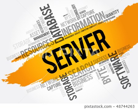 SERVER word cloud collage SERVER word cloud collage 48744263