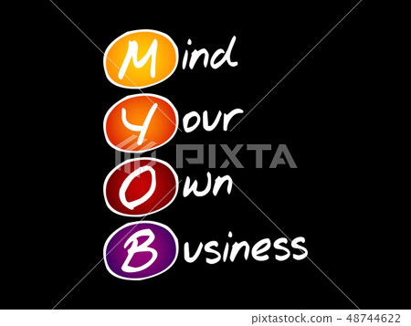 MYOB - Mind Your Own Business, acronym MYOB - Mind Your Own Business, acronym 48744622