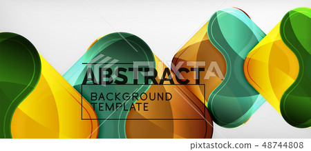 Techno lines, hi-tech futuristic abstract background template with arrow shapes 48744808