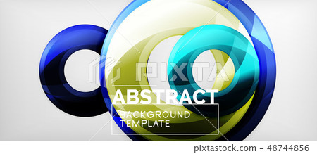 Glossy circles geometric background Glossy circles geometric background 48744856