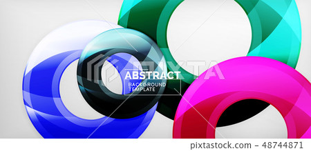Glossy circles geometric background Glossy circles geometric background 48744871