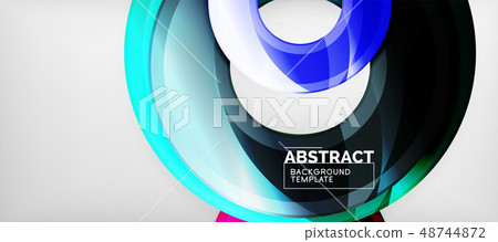 Glossy circles geometric background 48744872