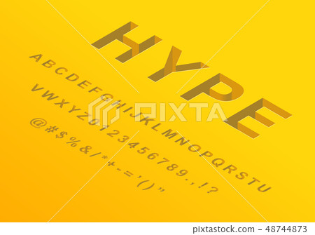 Isometric 3d Font design Alphabet letters Isometric 3d Font design Alphabet letters 48744873