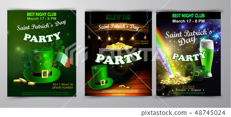 Vector St. Patrick s Day poster design template 48745024