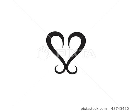 Love heart symbol logo templates Love heart symbol logo templates 48745420
