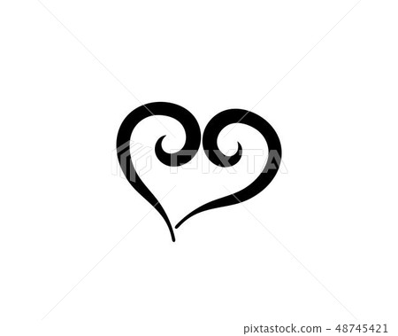 Love heart symbol logo templates 48745421