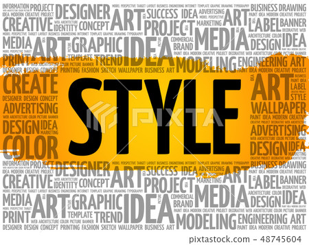 STYLE word cloud, creative concept STYLE word cloud, creative concept 48745604