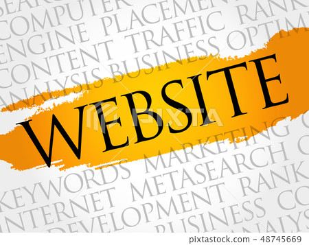 WEBSITE word cloud collage 48745669
