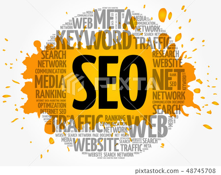 SEO (search engine optimization) word cloud SEO (search engine optimization) word cloud 48745708