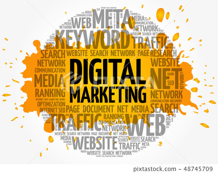 Digital Marketing word cloud collage Digital Marketing word cloud collage 48745709