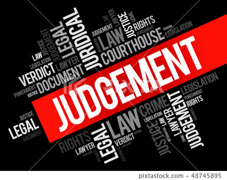 Judgement word cloud collage Judgement word cloud collage 48745895