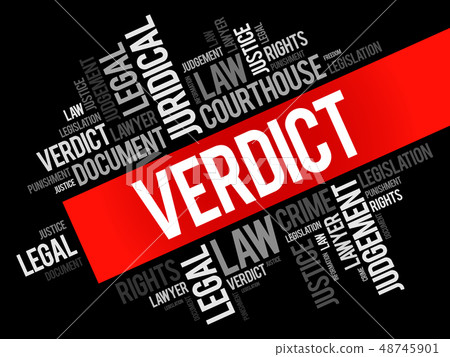 Verdict word cloud collage Verdict word cloud collage 48745901