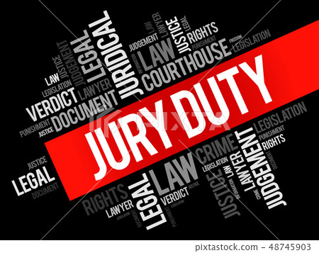 Jury Duty word cloud collage 48745903