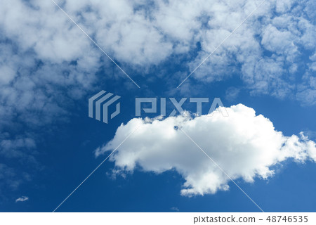 Blue sky with clouds 48746535