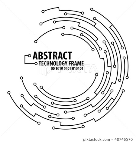 Abstract technology round frame - Stock Illustration [48746570] - PIXTA