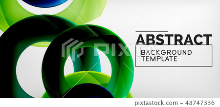 Flying circles geometric abstract background Flying circles geometric abstract background 48747336