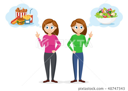 Women's diet healthy food salad and obesity fast Women's diet healthy food salad and obesity fast 48747343