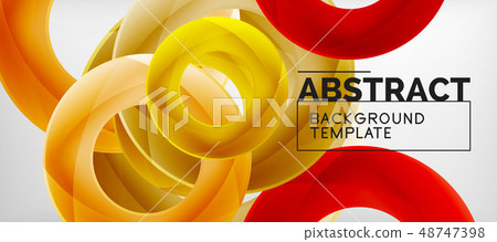 Colorful vector rings geometric abstract background, modern geometric pattern design. Business or Colorful vector rings geometric abstract background, modern geometric pattern design. Business or 48747398